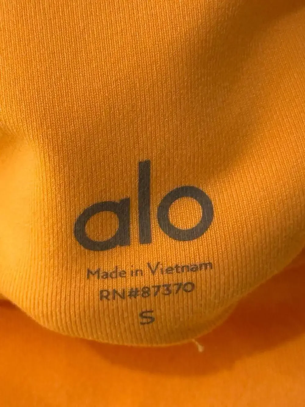 Alo Yoga High-Waist Airbrush Biker Shorts in Bright Orange
